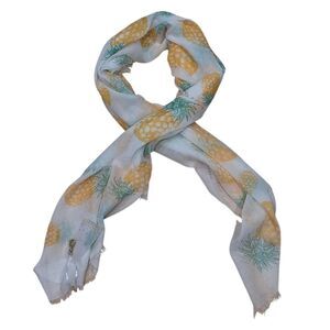 NWT Pineapple Sheer Scarf Wrap | Tropical Lightweight Shawl | Summer Accessory